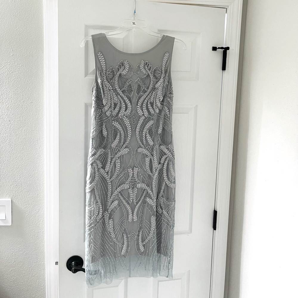 Adrianna papell grey dress